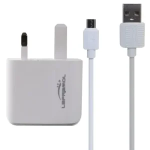 شارژر لاپرامول مدل LP-C27 لایتنینگ رنگ سفید همراه با کابل